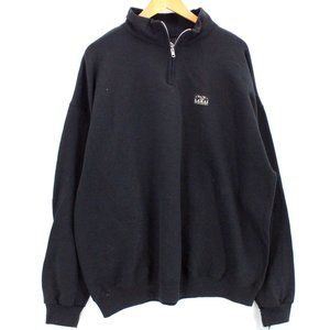 Lakai Sweatshirt Season Mens Black Pullover Long Sleeve Quarter Zip Size 2XL NWT